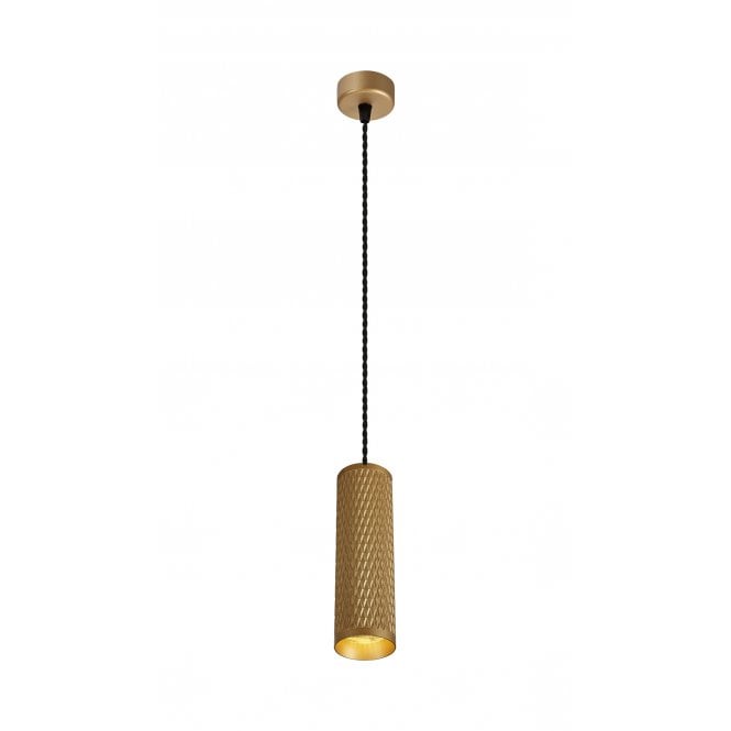 RETROSPOT 1 Light Cylinder Pendant Gold