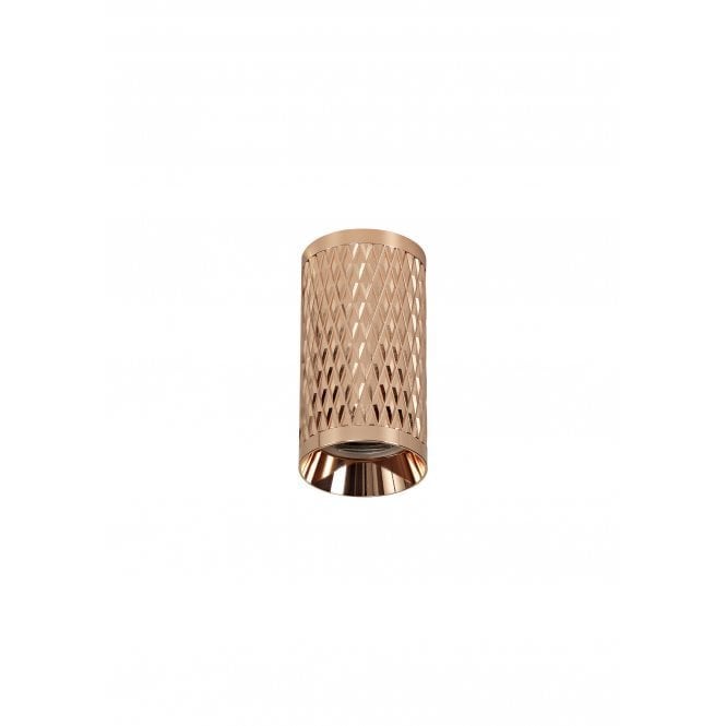 RETROSPOT 1 x GU10 Surface Mounted Spot Light Rose Gold 11cm