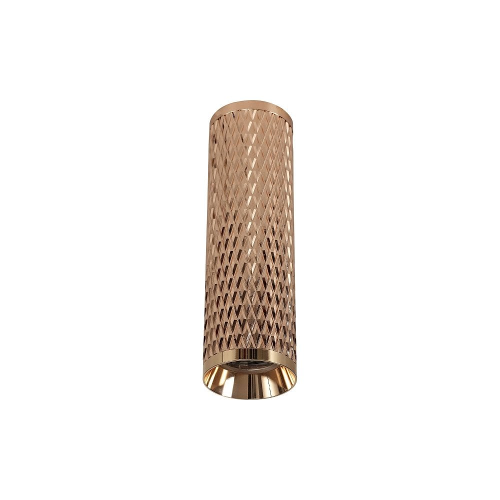 Surface Mounted Spotlight Rose Gold Diamond 20cm | Lighting Company UK
