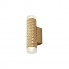 RETROSPOT 2 Light Wall Light in Champagne Gold with Frosted Diffuser