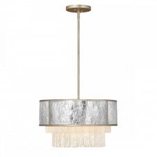 REVERIE 4 Light Semi-flush/ Pendant in Stainless Steel with Crystal Accents
