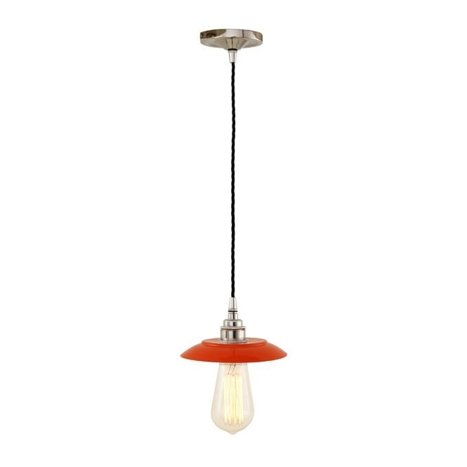 REZNOR Industrial Pendant Light in Powder Coated Orange
