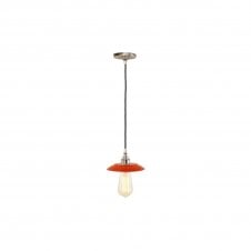 REZNOR Industrial Pendant Light in Powder Coated Orange