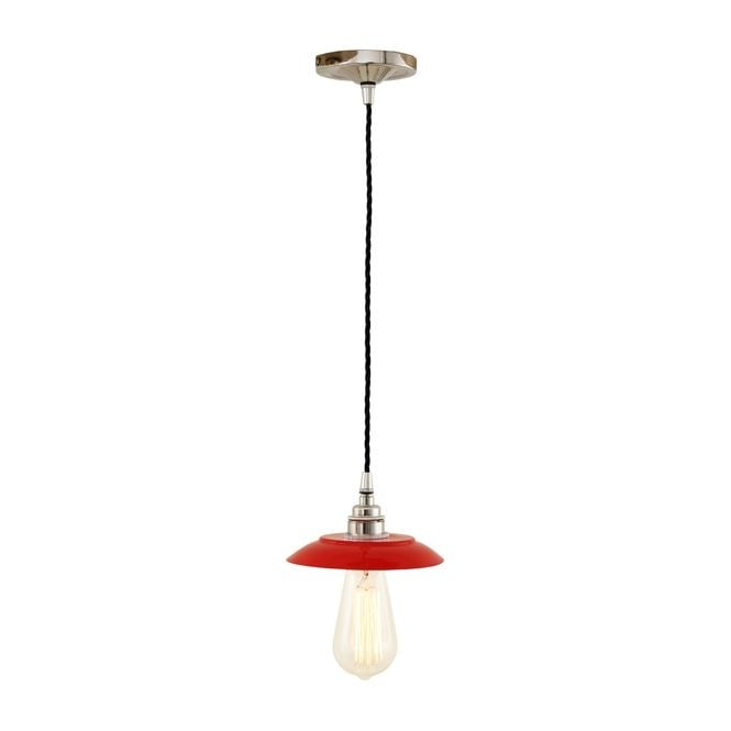 REZNOR Industrial Pendant Light in Powder Coated Red