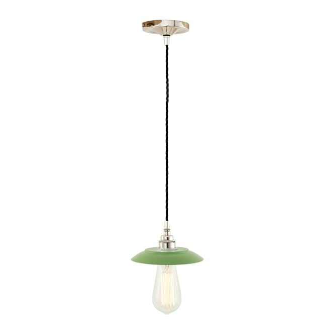 REZNOR Industrial Pendant Light in Powder Coated Sage Green