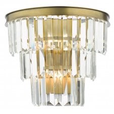 RHAPSODY Large Wall Light | Bronze with Baguette Cut Crystals