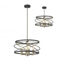 RIBBONS Pendant | Graphite and Satin Nickel