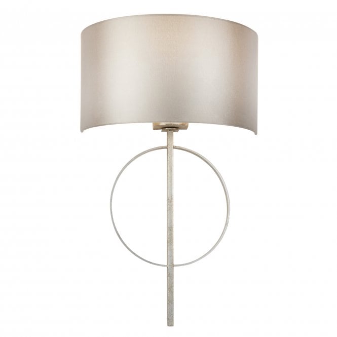 RIDLEY Hoop Wall Light in Antique Silver with Mink Shade