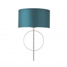 RIDLEY Hoop Wall Light in Antique Silver with Teal Shade