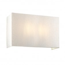 Rectangular wall washer light| British made ivory silk shade
