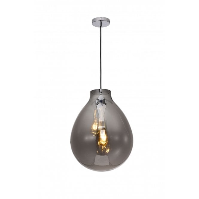 RIO 2 Light Medium Smoke Balloon Shaped Ceiling Pendant