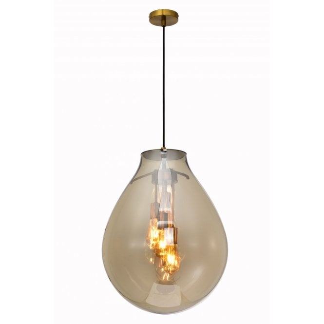 RIO 4 Light Large Champagne Balloon Shaped Ceiling Pendant