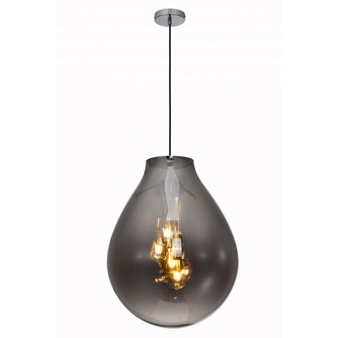 RIO 4 Light Large Smoke Balloon Shaped Ceiling Pendant