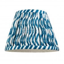 blue ripple pattern tapered shade