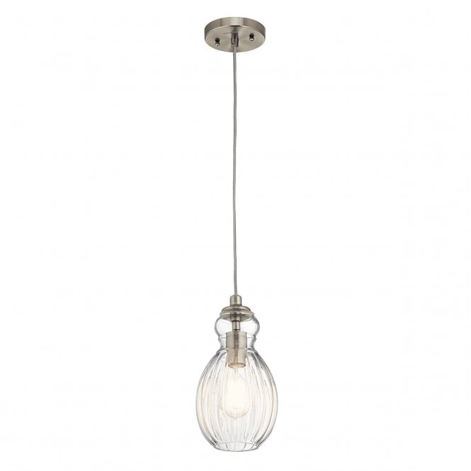 RIVIERA Glass Shade Ceiling Pendant Light - Chrome