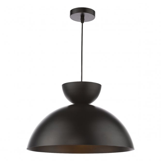 Riya Small Pendant in Matt Black
