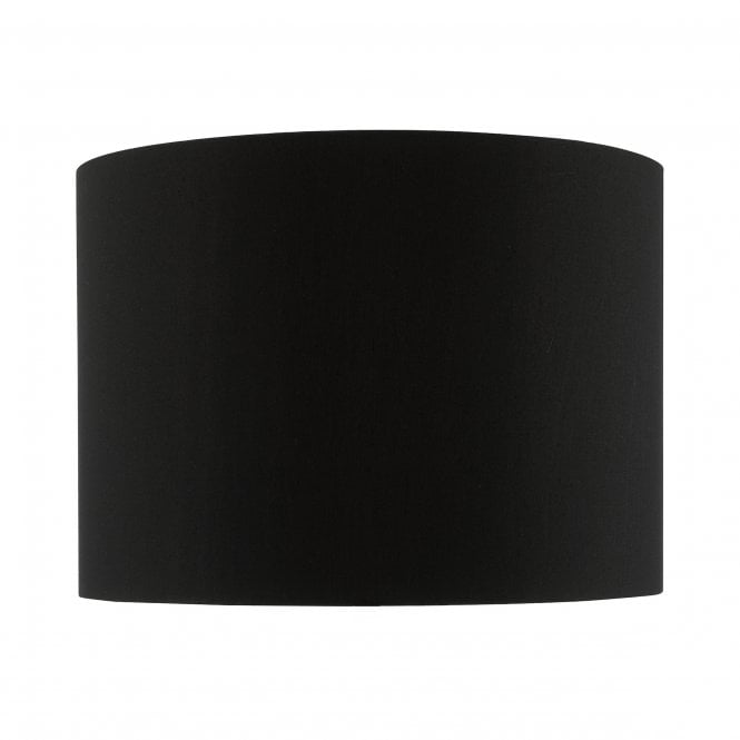 ROJA Cotton Drum Shade in Black with Gold Laminate Lining