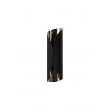 Curled metal wall light Modern monochrome black and chrome