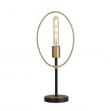 ROLLO Hoop Table Lamp in Sand Gold and Matte Black