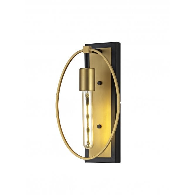 ROLLO Hoop Wall Light in Sand Gold with Matte Black