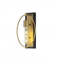 ROLLO Hoop Wall Light in Sand Gold with Matte Black