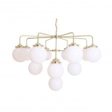 ROME Chandelier in Polished Brass | Globes
