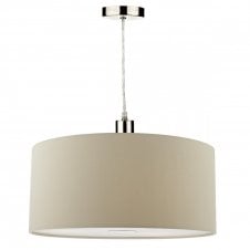taupe faux silk easy fit pendant shade