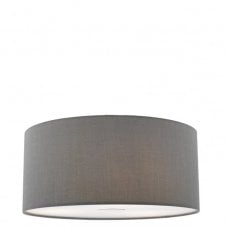 easy fit grey faux silk pendant shade with diffuser