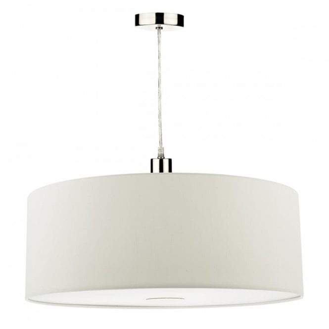 RONDA faux silk porcelain white easy fit pendant shade