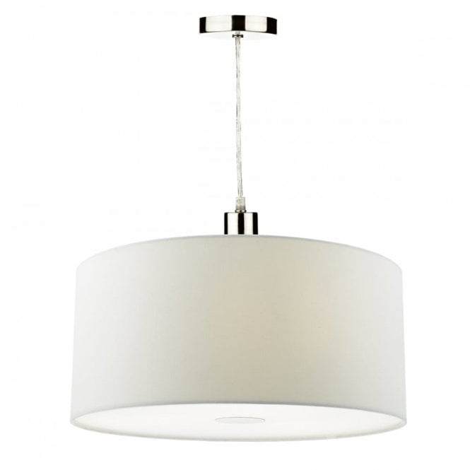 RONDA faux silk porcelain white easy fit pendant shade (small)