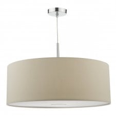 ecru faux silk drum pendant with acrylic diffuser