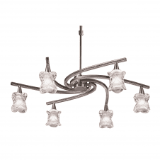 ROSA DEL DESIERTO modern satin nickel ceiling pendant light