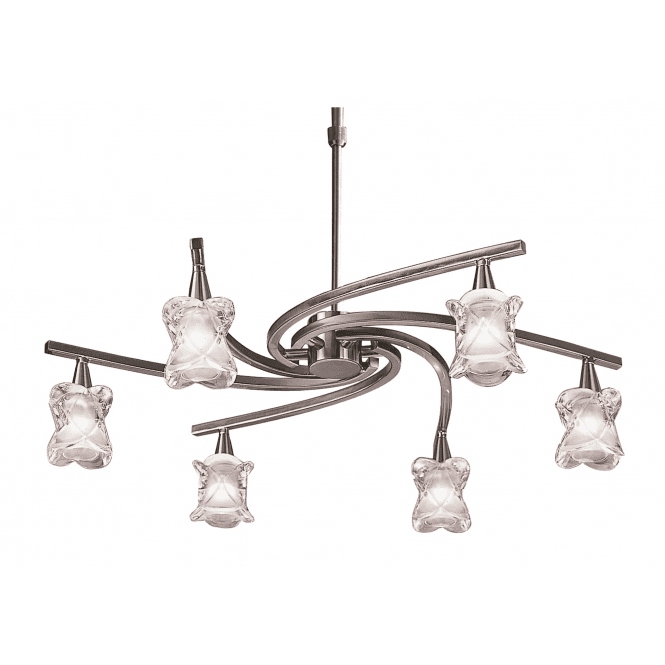 ROSA DEL DESIERTO modern satin nickel ceiling pendant light