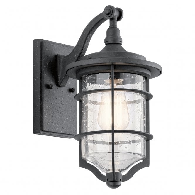 ROYAL MARINE nautical style outdoor wall lantern in black (small)
