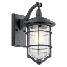 ROYAL MARINE nautical style outdoor wall lantern in black (small)