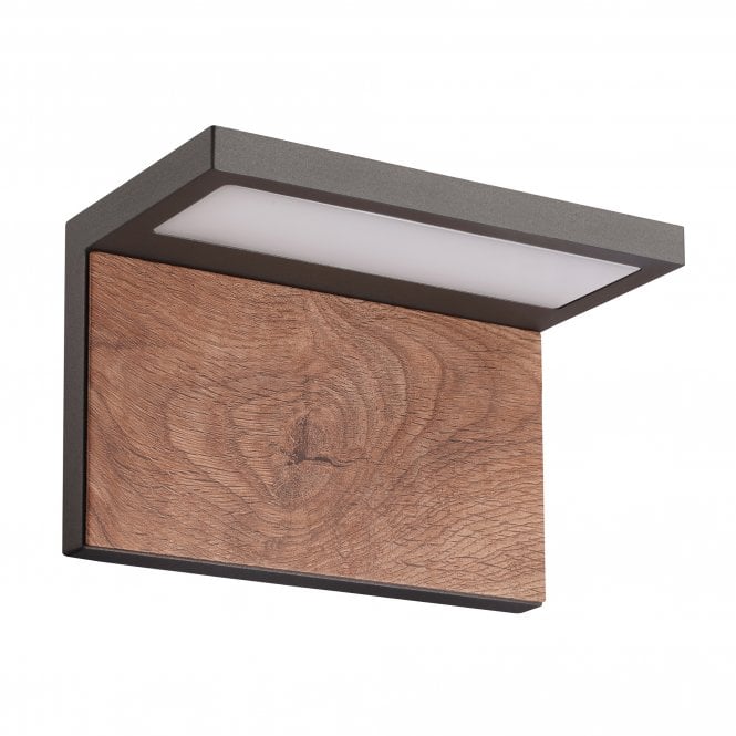 RUKA Outdoor LED Wall Lamp 13W LED IP54 Anthracite with Walnut