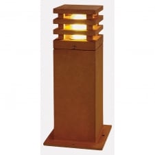 RUSTY small square outdoor garden post light