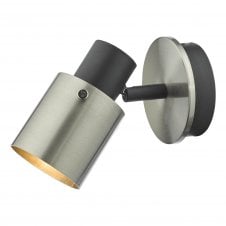 nickel and black wall spotlight