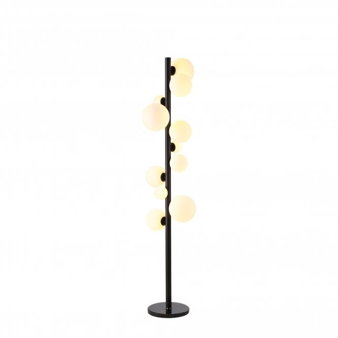 RYLEE Floor Lamp | 11 x G9 | Satin Black | Opal Glass