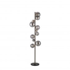 RYLEE Floor Lamp | 11 x G9 | Satin Nickel | Smoke Plated Glass