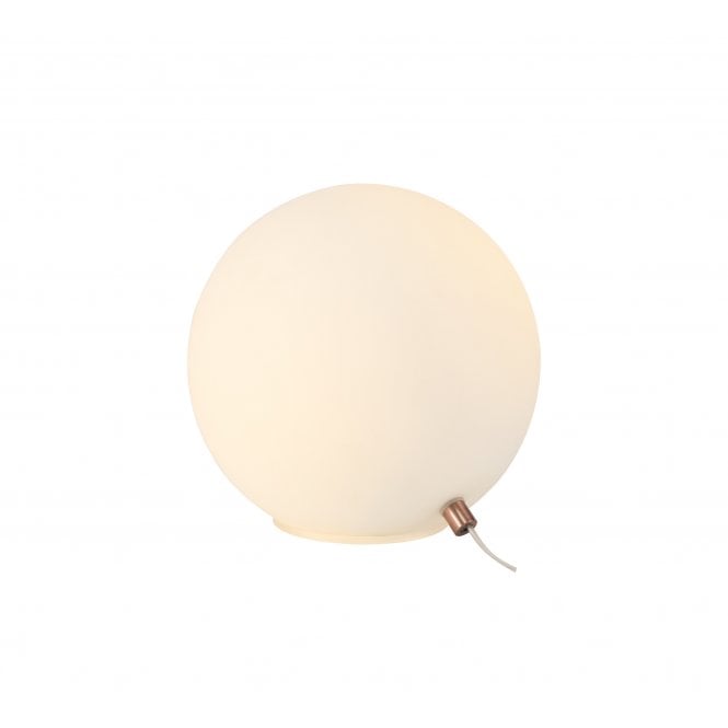 RYLEE Globe Table Lamp Opal Glass with Antique Copper
