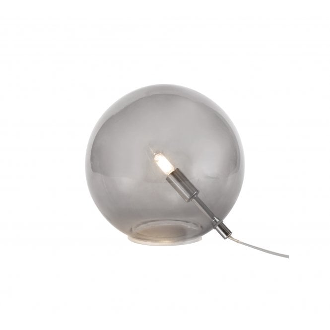 RYLEE Globe Table Lamp Polished Chrome/Smoked Glass