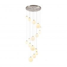 RYLEE Pendant | 16 x G9 | Satin Nickel | Opal Glass