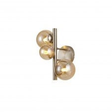 RYLEE Wall Lamp | 3 x G9 | Satin Nickel | Amber Plated Glass