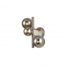 RYLEE Wall Lamp | 3 x G9 | Satin Nickel | Chrome Plated Glass