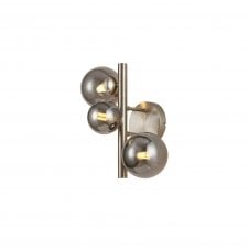 RYLEE Wall Lamp | 3 x G9 | Satin Nickel | Smoke Plated Glass