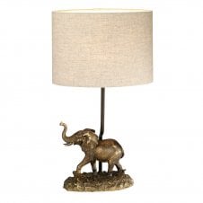 Bronze Elephant Table Lamp 
