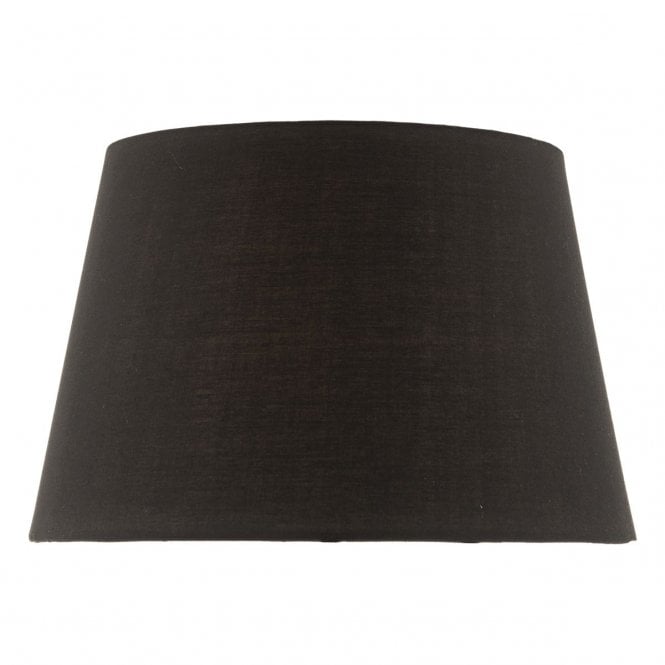 Safia Cotton Tapered Drum Shade in Black - 36cm