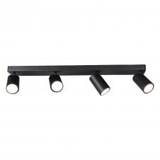 SAL 4 light ceiling spotlight bar in black finish