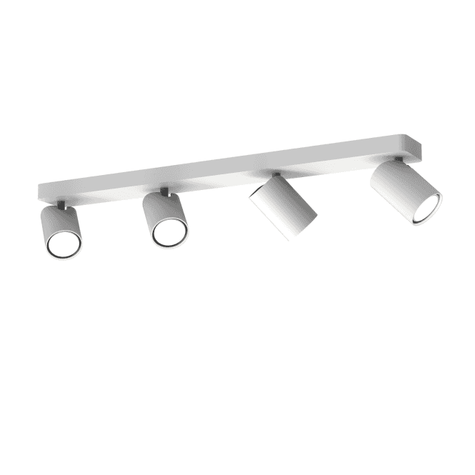 SAL 4 light ceiling spotlight bar in white finish